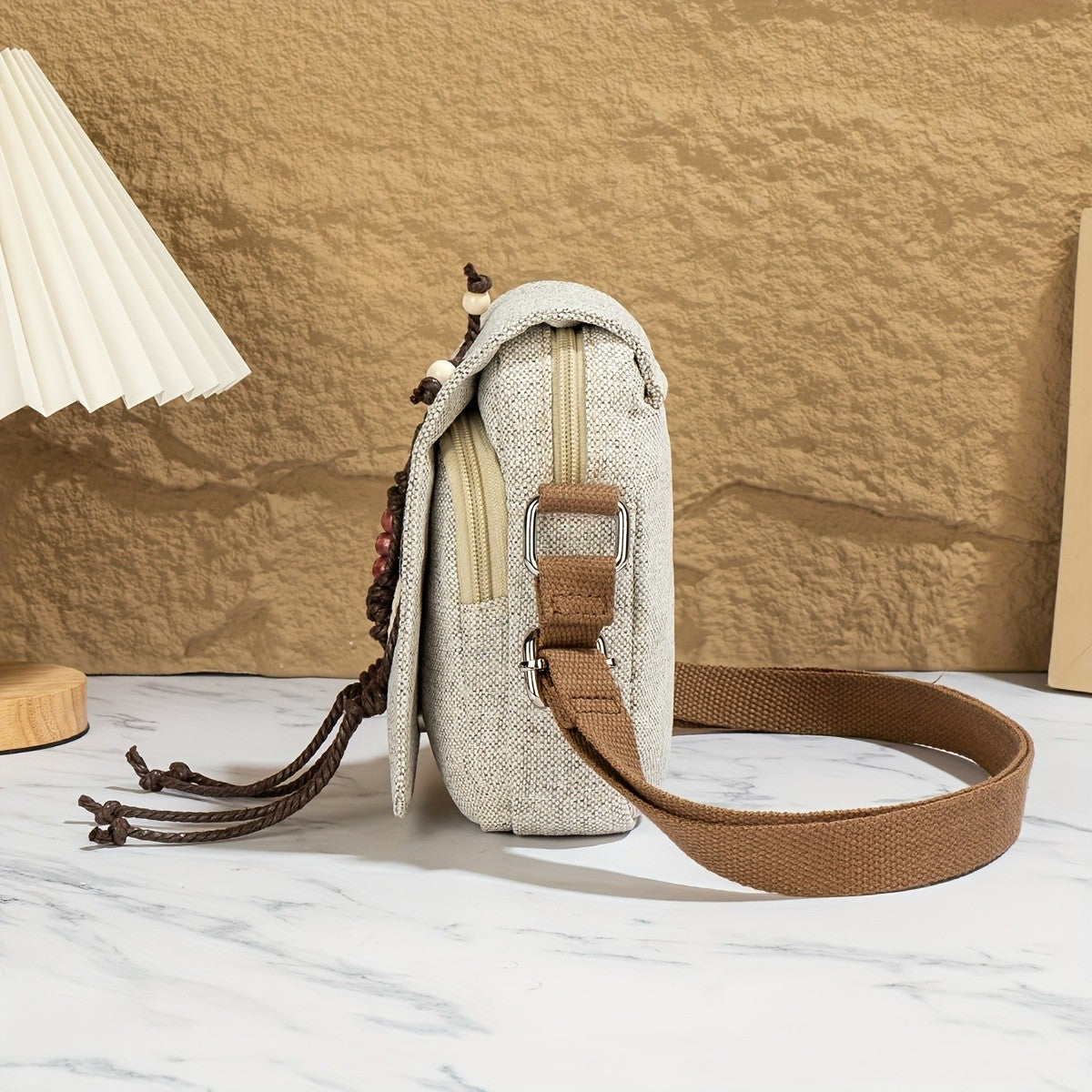 Embroidered Butterfly Crossbody Bag