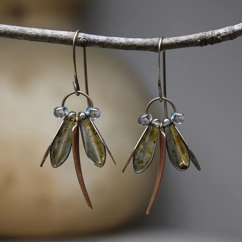 Dragonfly Resin Drop Earrings
