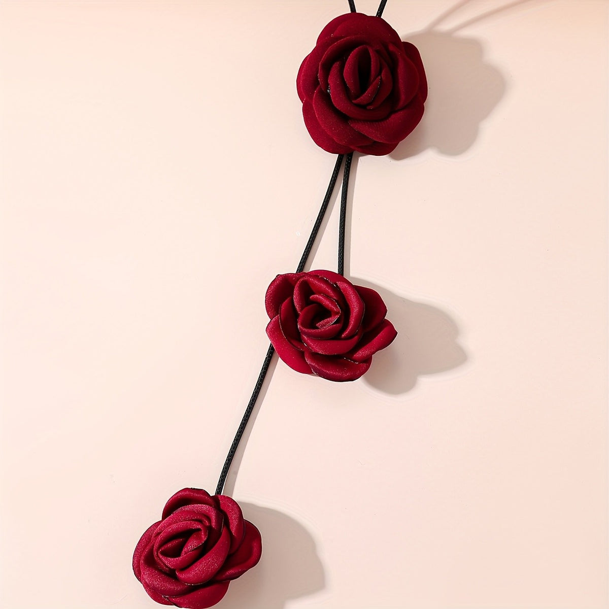 Red Rose Flower Necklace
