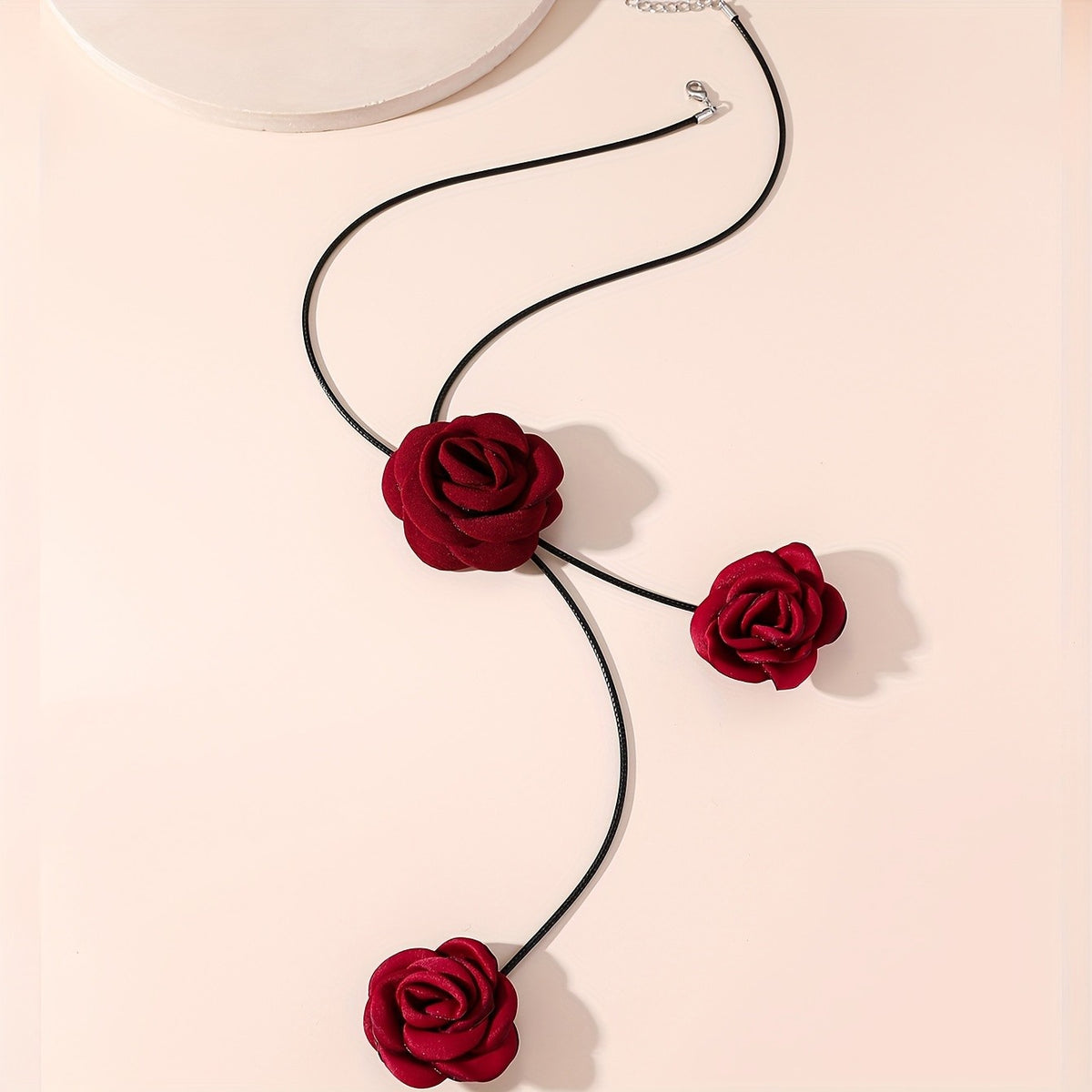 Red Rose Flower Necklace