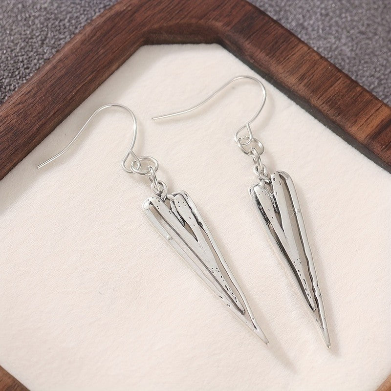 Elongated Split Drop Earrings
