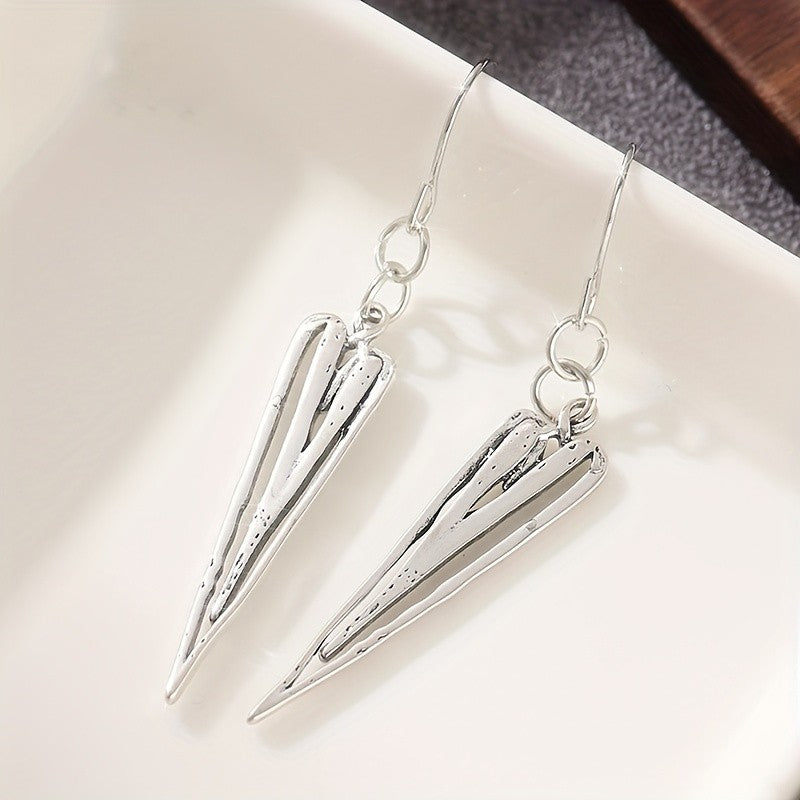 Elongated Split Drop Earrings