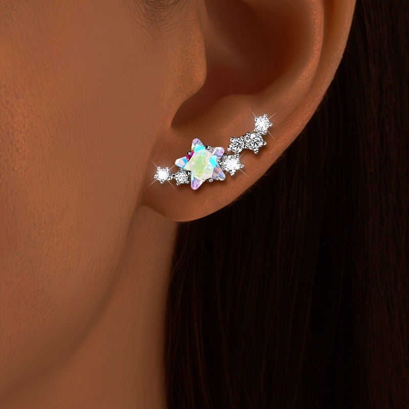 Iridescent Star Cluster Earrings