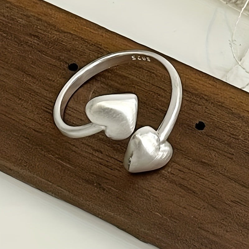 Dual Heart Cuff Ring