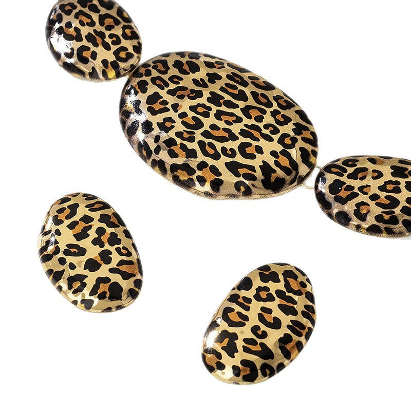 Leopard Oval Jewelry Set