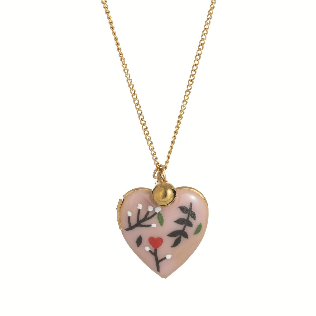 Enamel Mom Heart Locket Necklace