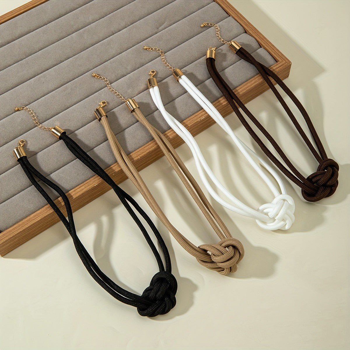 Woven Cord Knot Necklace