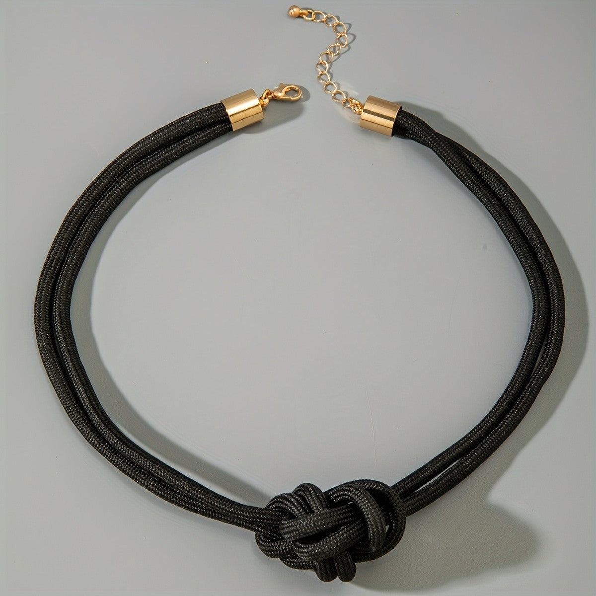 Woven Cord Knot Necklace