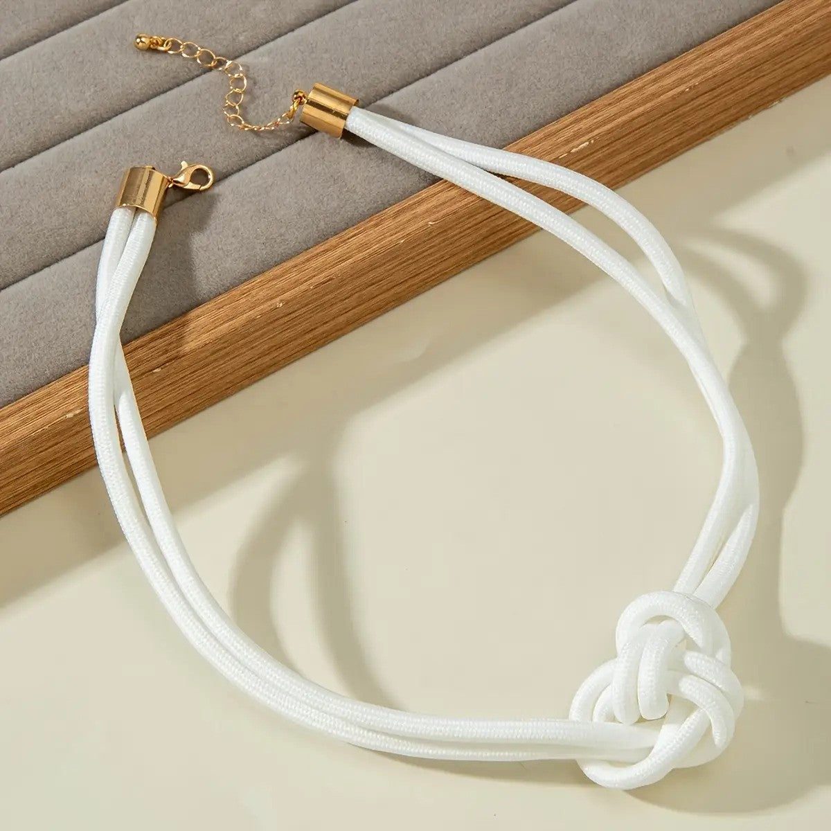 Woven Cord Knot Necklace