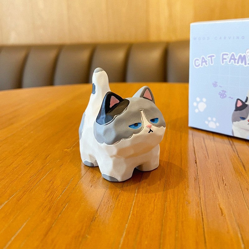Playful Cat Figurine