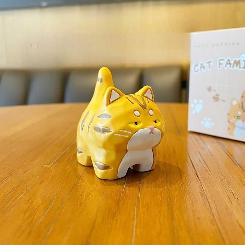Playful Cat Figurine