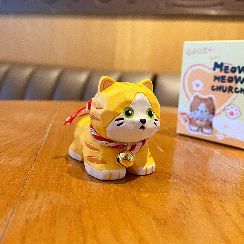 Playful Cat Figurine