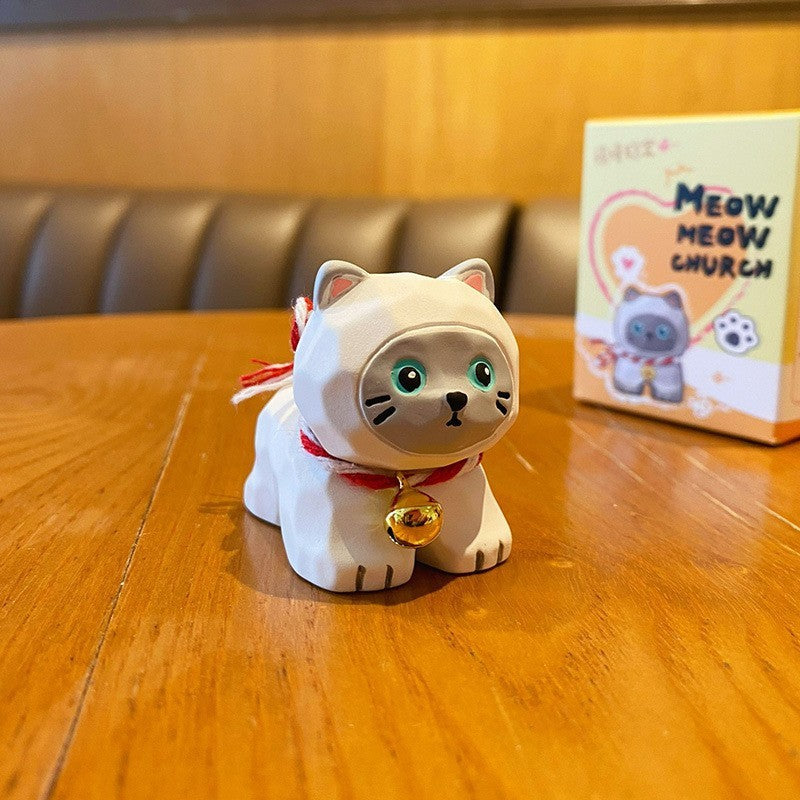 Playful Cat Figurine