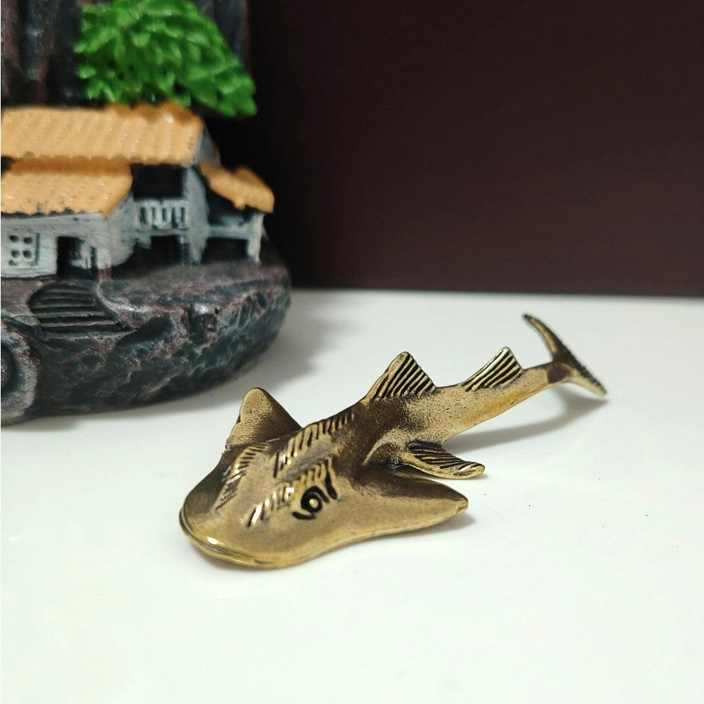 Brass Sturgeon Fish Figurine