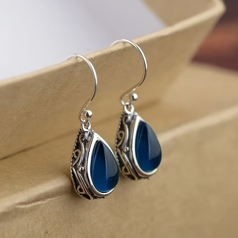 Blue Teardrop Earrings