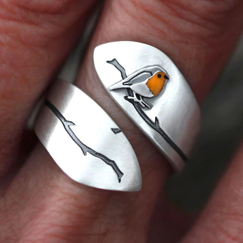 Orange Bird Branch Ring