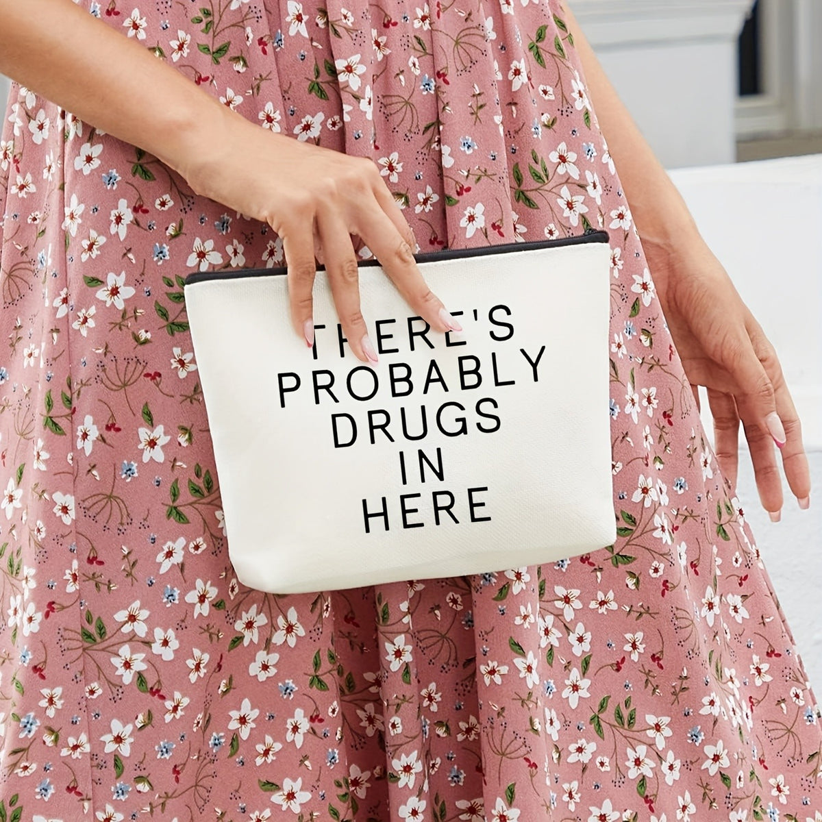 Text Graphic Zip Pouch