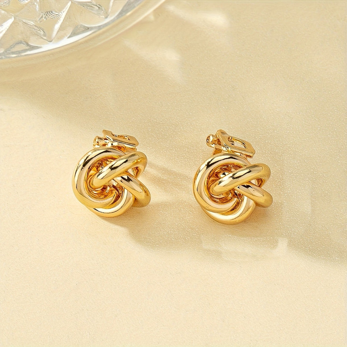 Sculptural Knot Clip-On Earrings