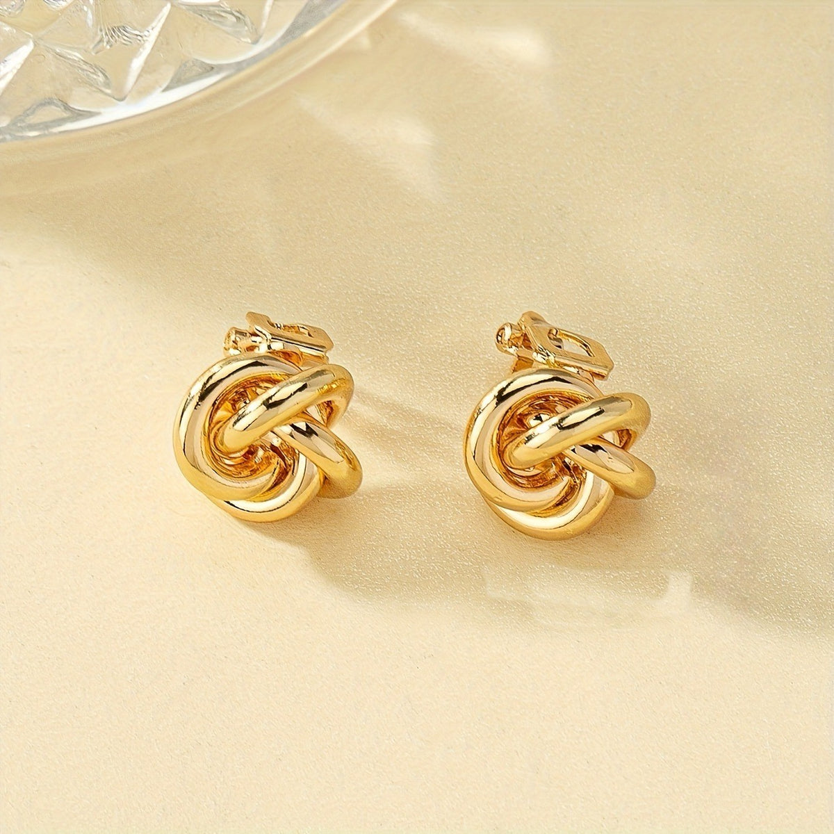 Sculptural Knot Clip-On Earrings