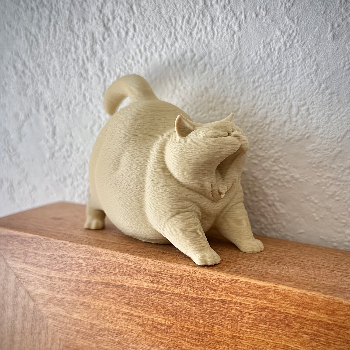 Yawning Cat Figurine