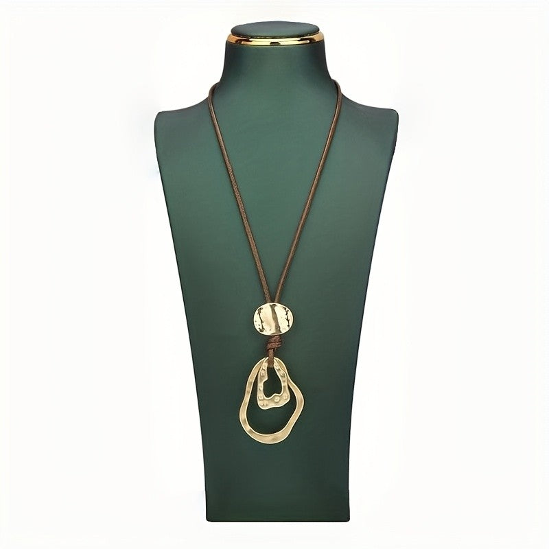 Abstract Hollow Pendant Necklace