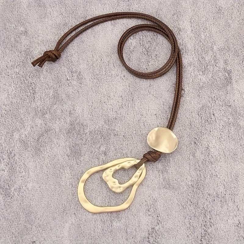 Abstract Hollow Pendant Necklace