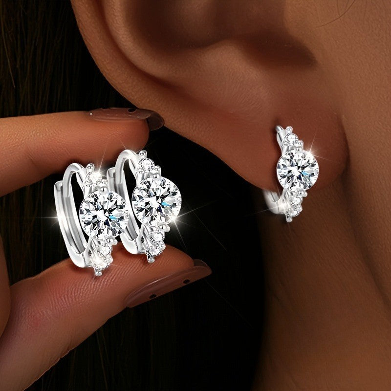 Crystal Vine Hoop Earrings