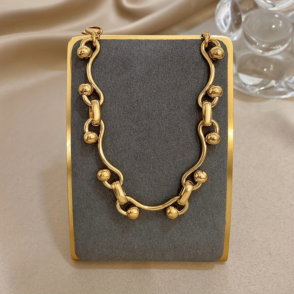 Gold Ball Link Bracelet