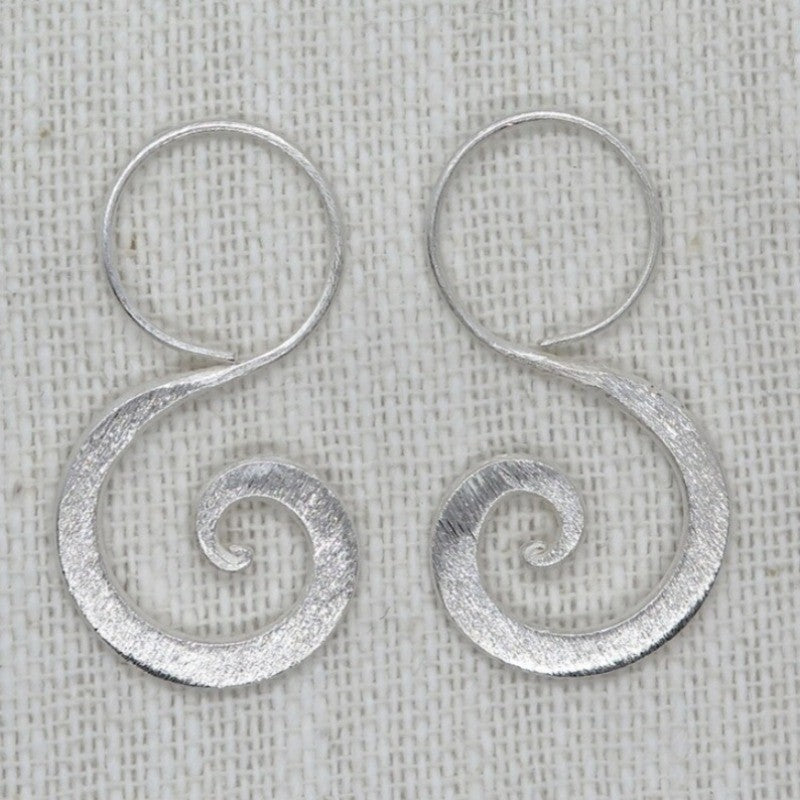 Brushed Spiral Earrings
