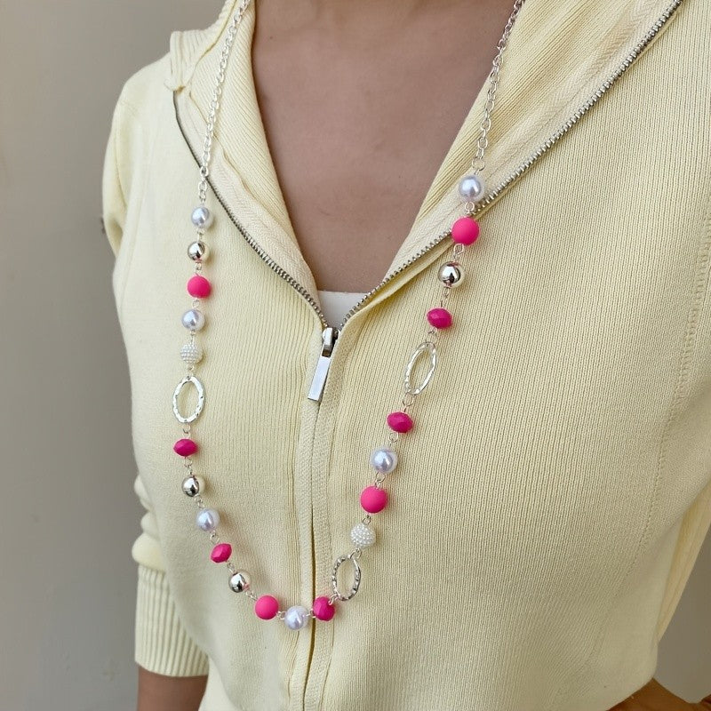 Resin Oval Link Necklace