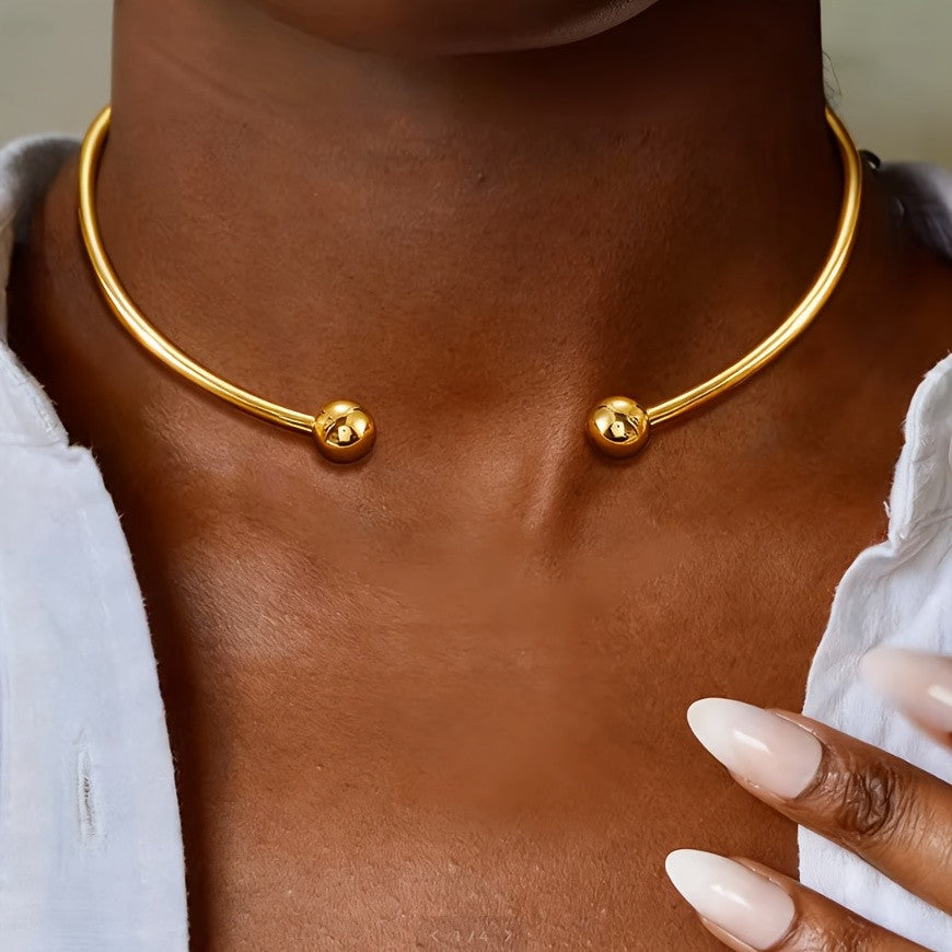 Double Ball Collar Necklace