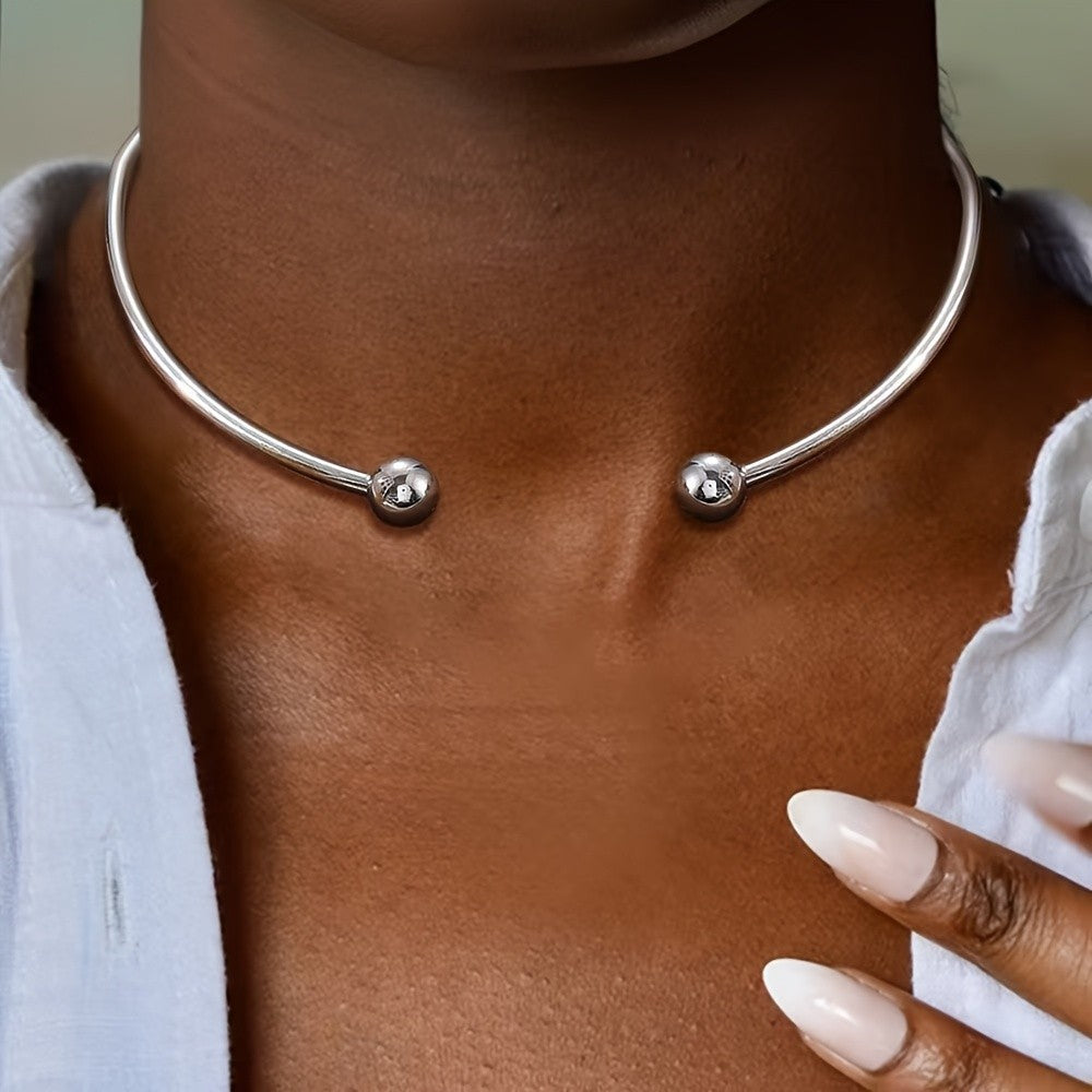 Double Ball Collar Necklace