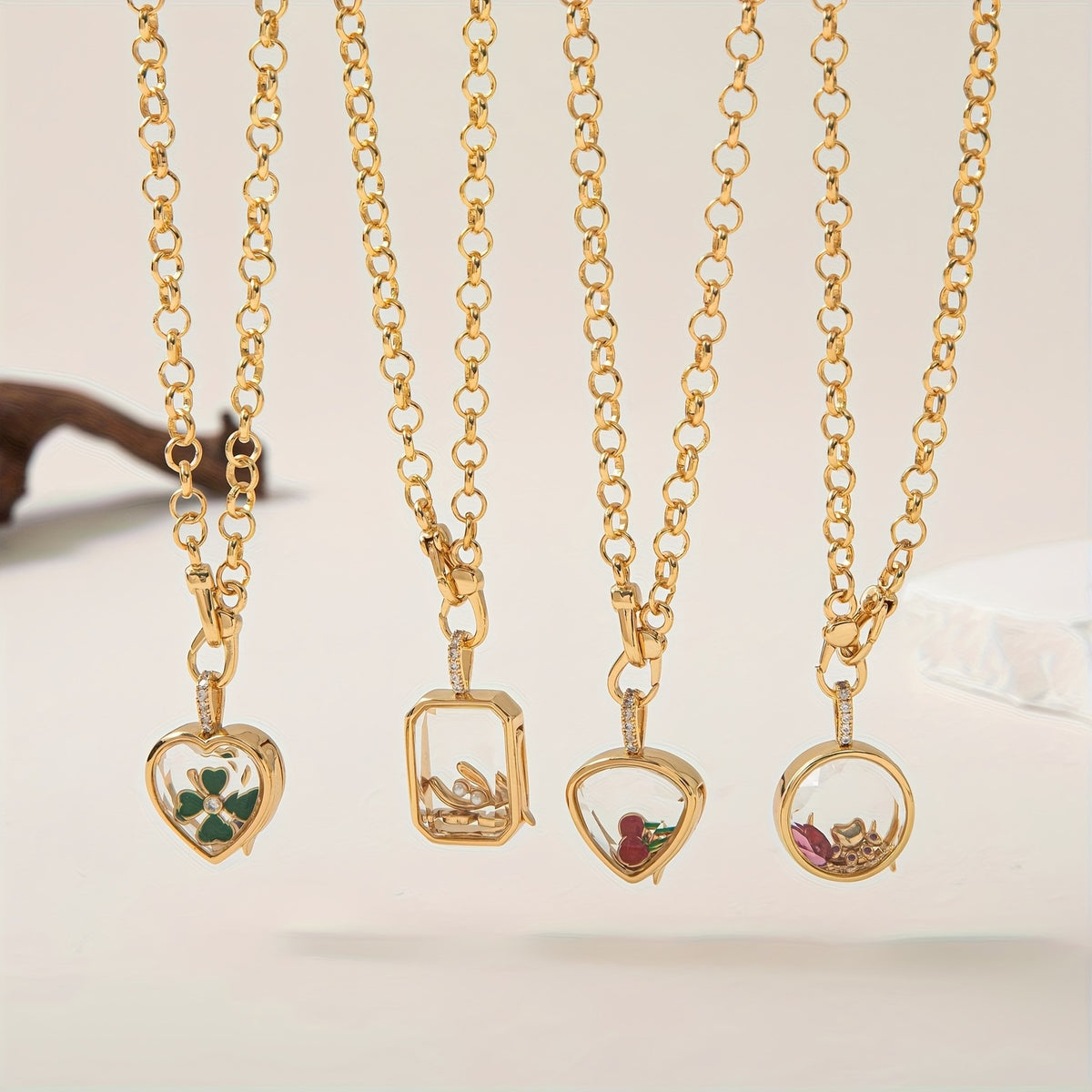 Assorted Charm Locket Necklace