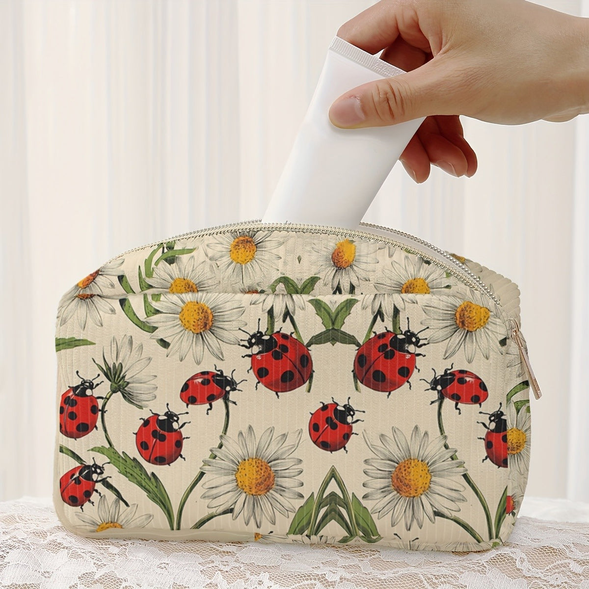 Daisy Ladybug Makeup Bag