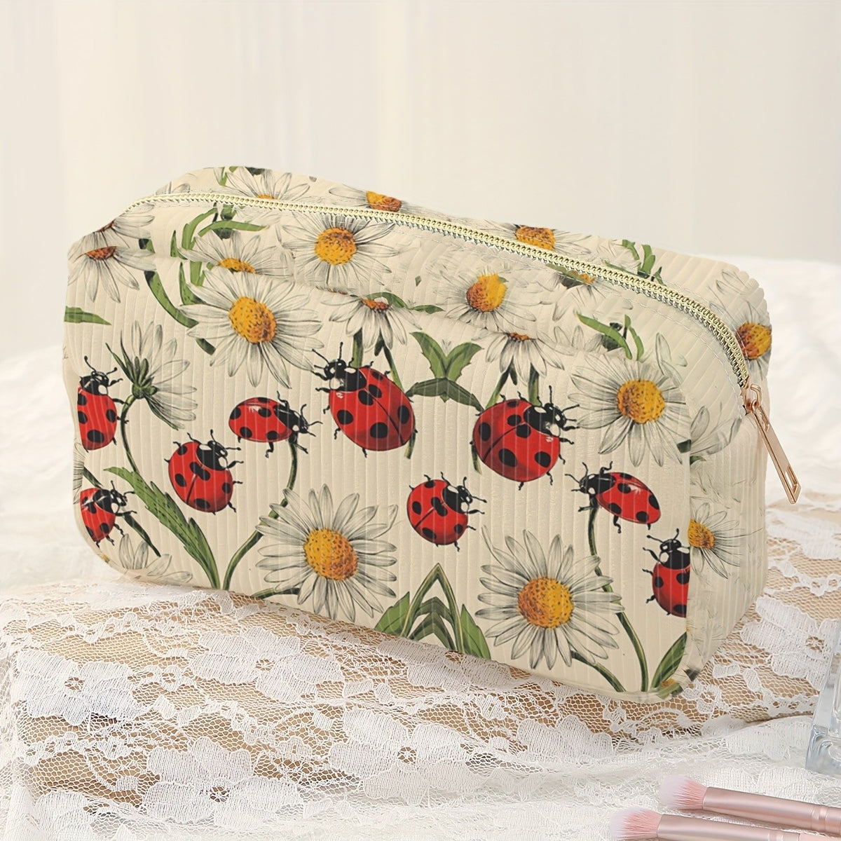 Daisy Ladybug Makeup Bag