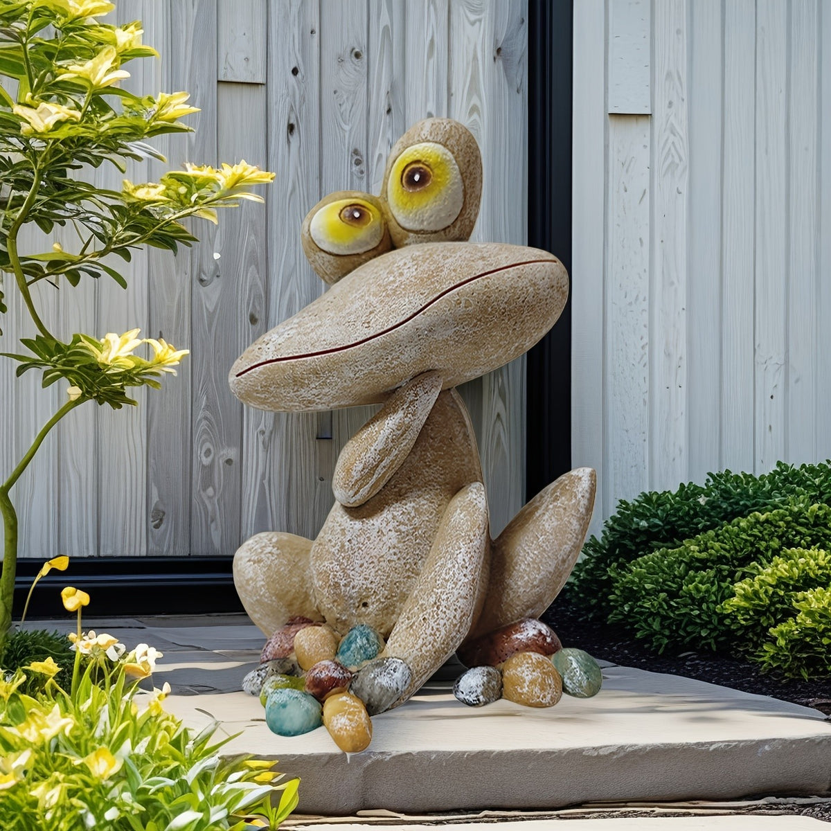 Sitting Frog Garden Statue