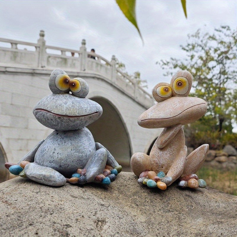 Sitting Frog Garden Statue