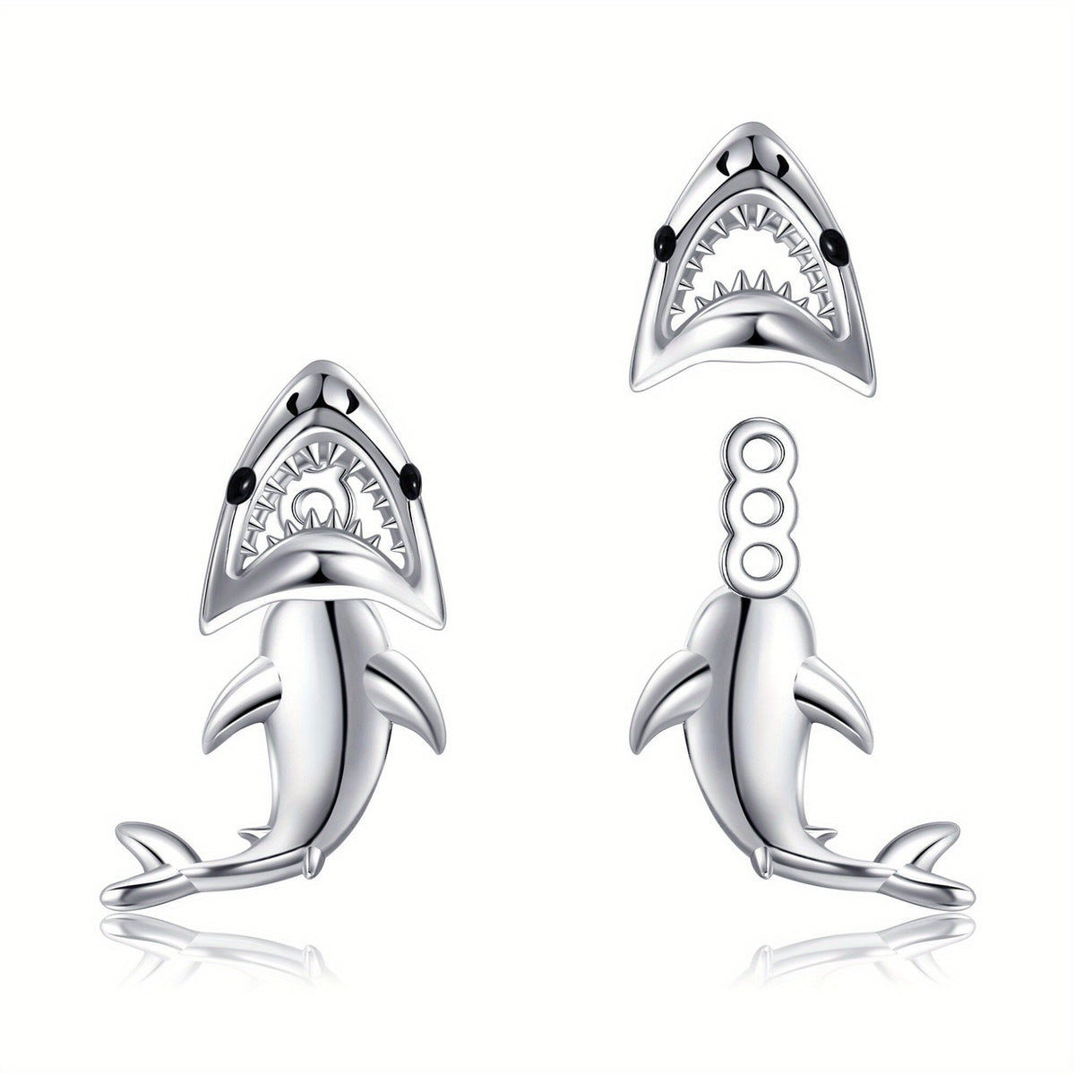 Shark Head & Body Stud Earrings