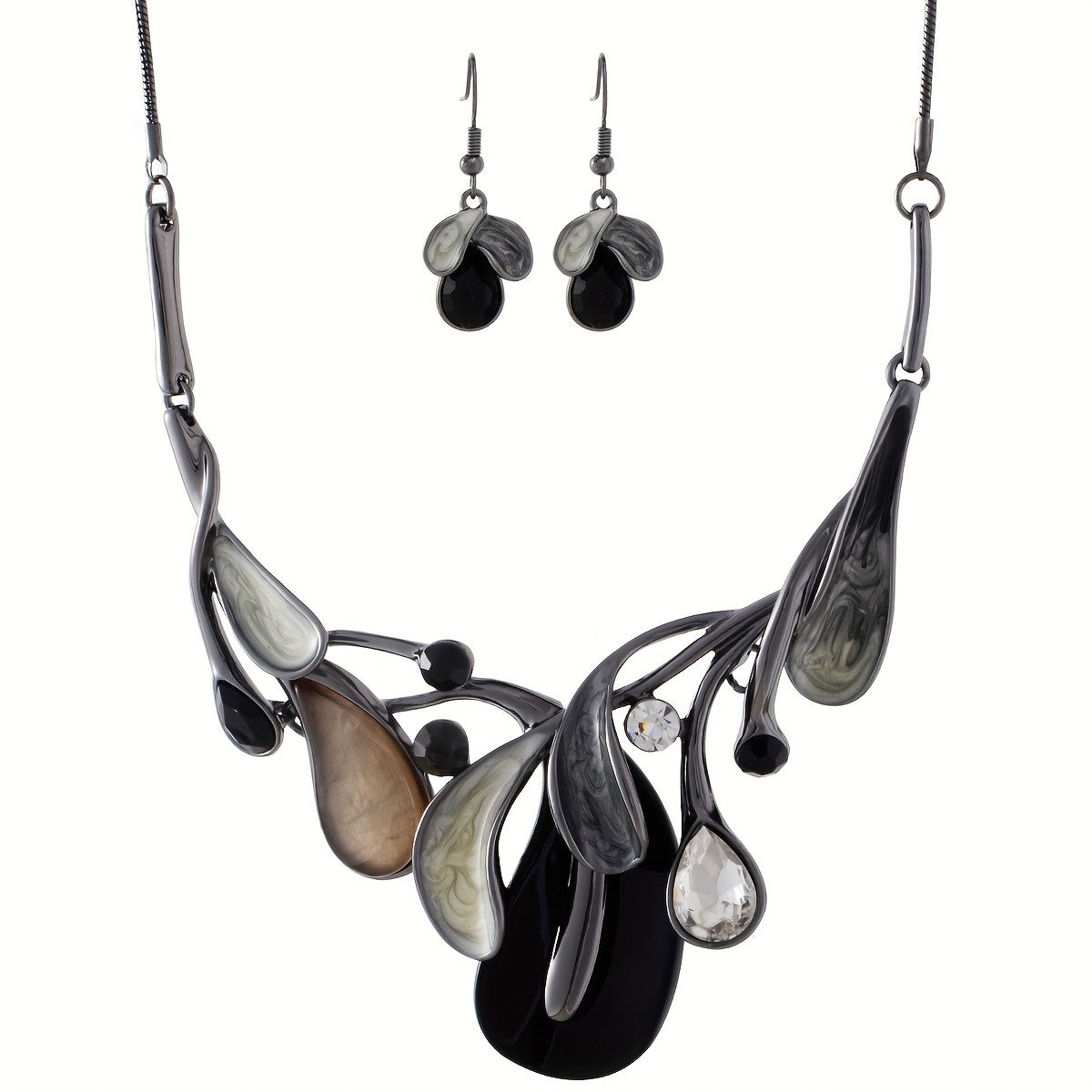 Teardrop Resin Statement Jewelry Set