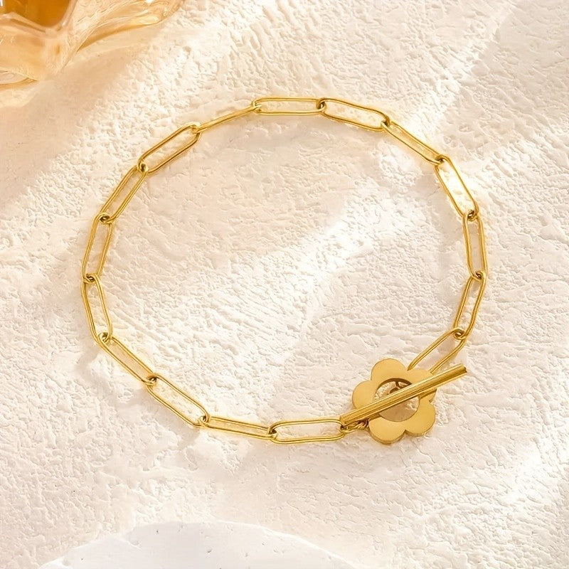 Daisy Flower Link Bracelet
