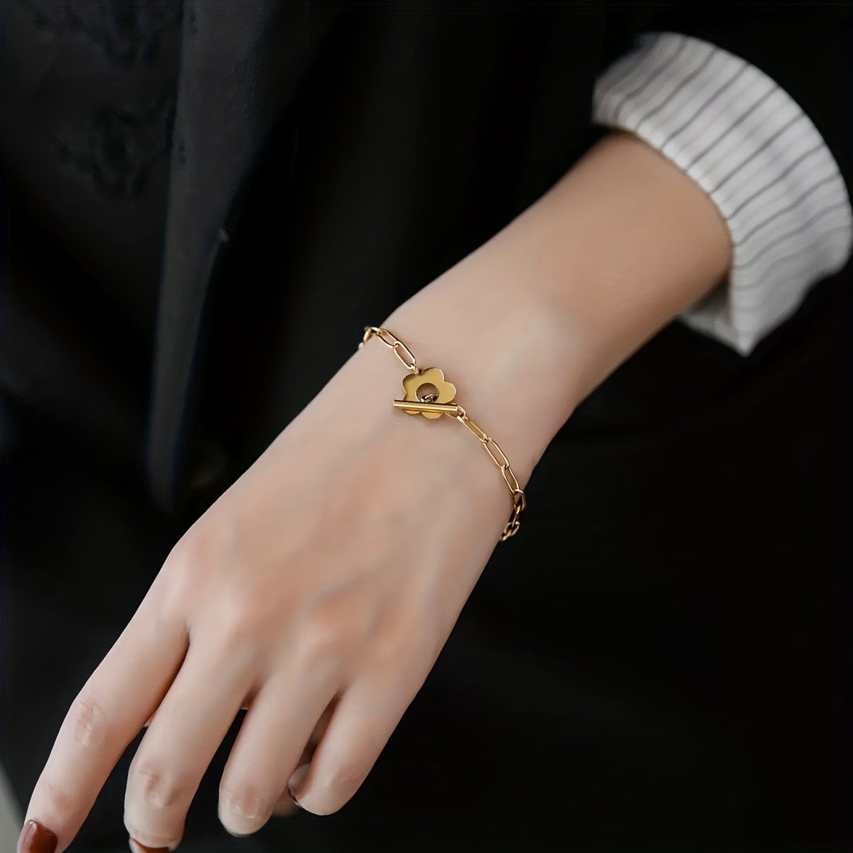 Daisy Flower Link Bracelet