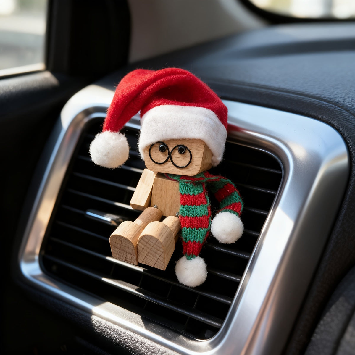 Wooden Figure with Hat & Scarf