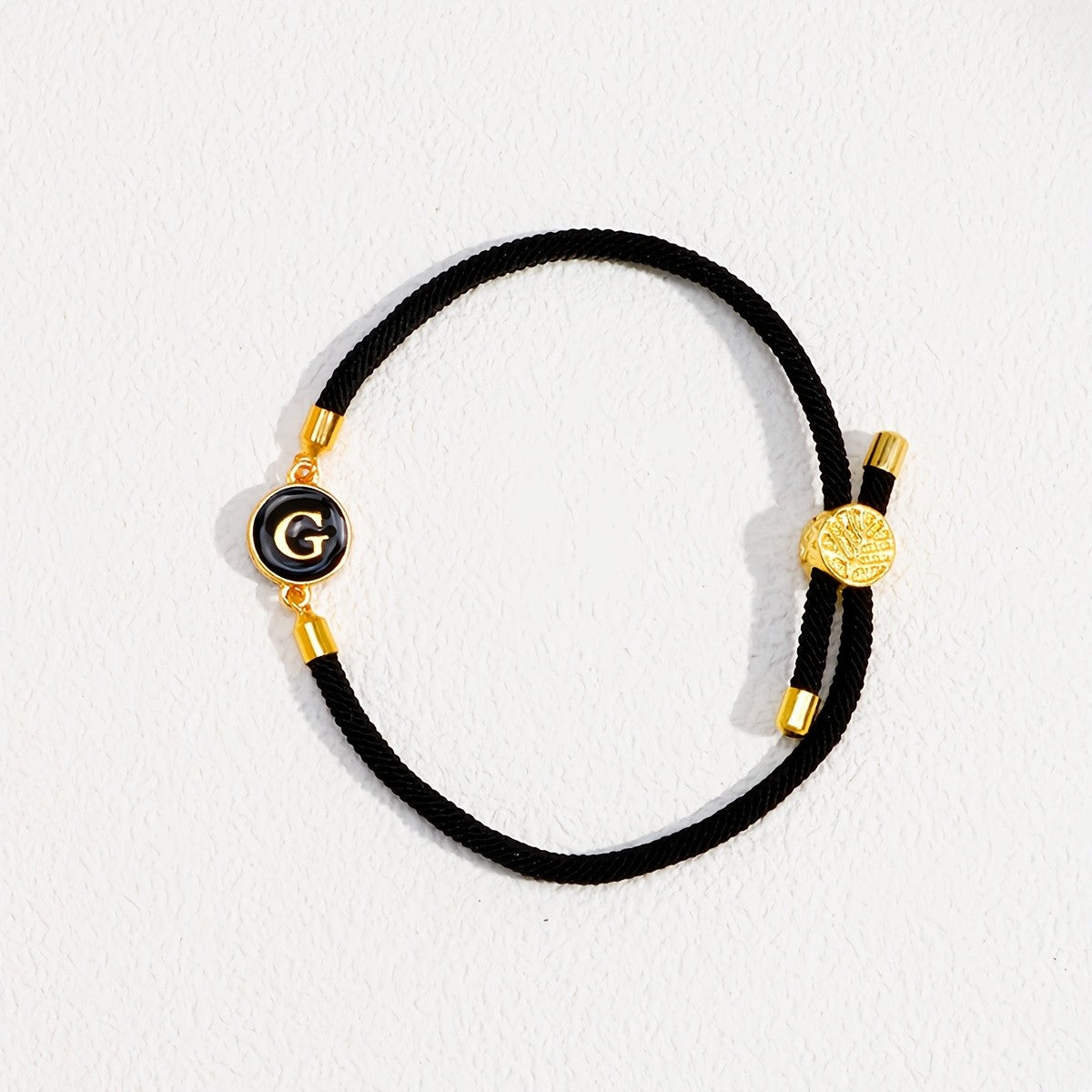 Initial Woven Cord Bracelet