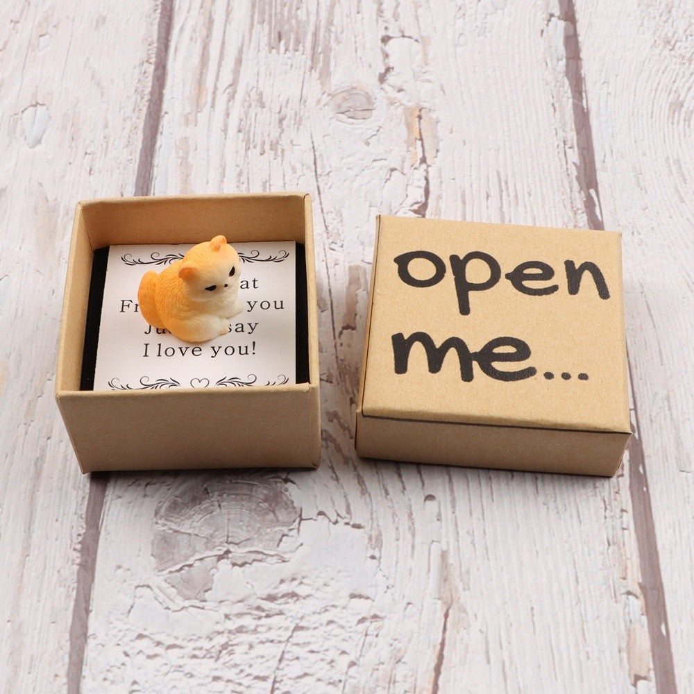 Cat Figurine Gift Box