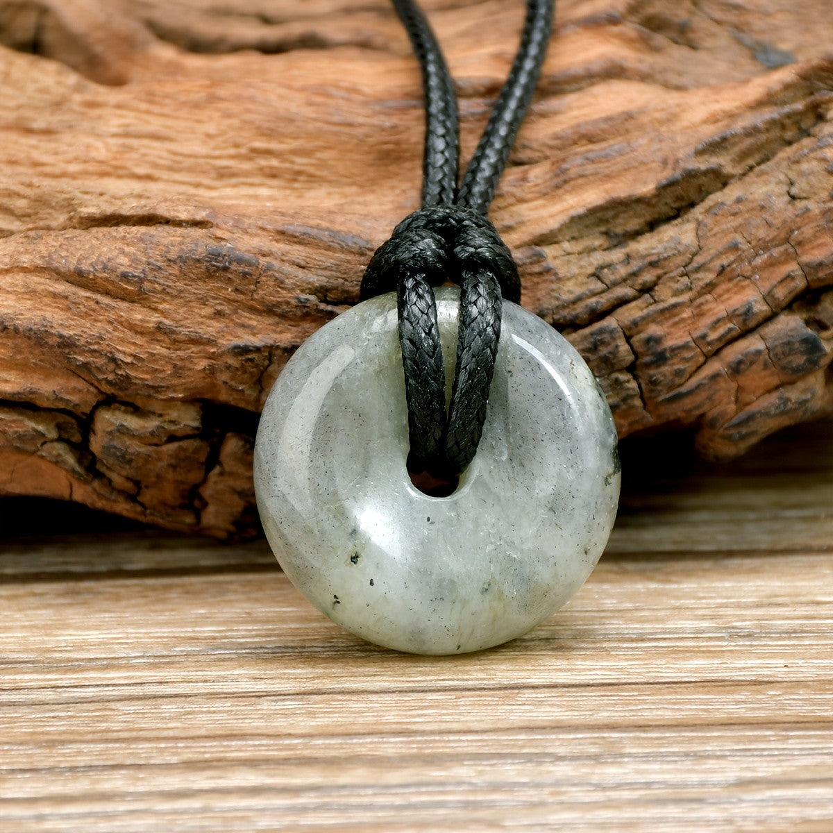 Speckled Stone Donut Necklace
