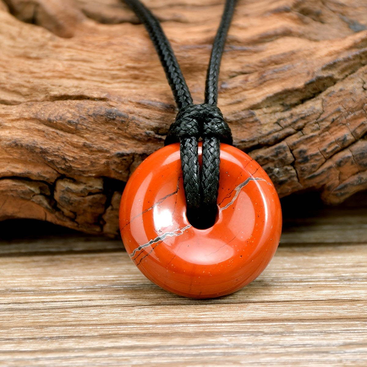 Speckled Stone Donut Necklace