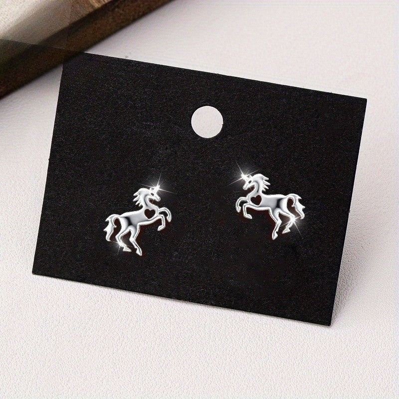 Galloping Horse Stud Earrings