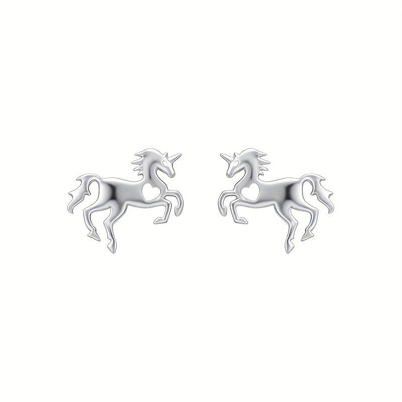 Galloping Horse Stud Earrings
