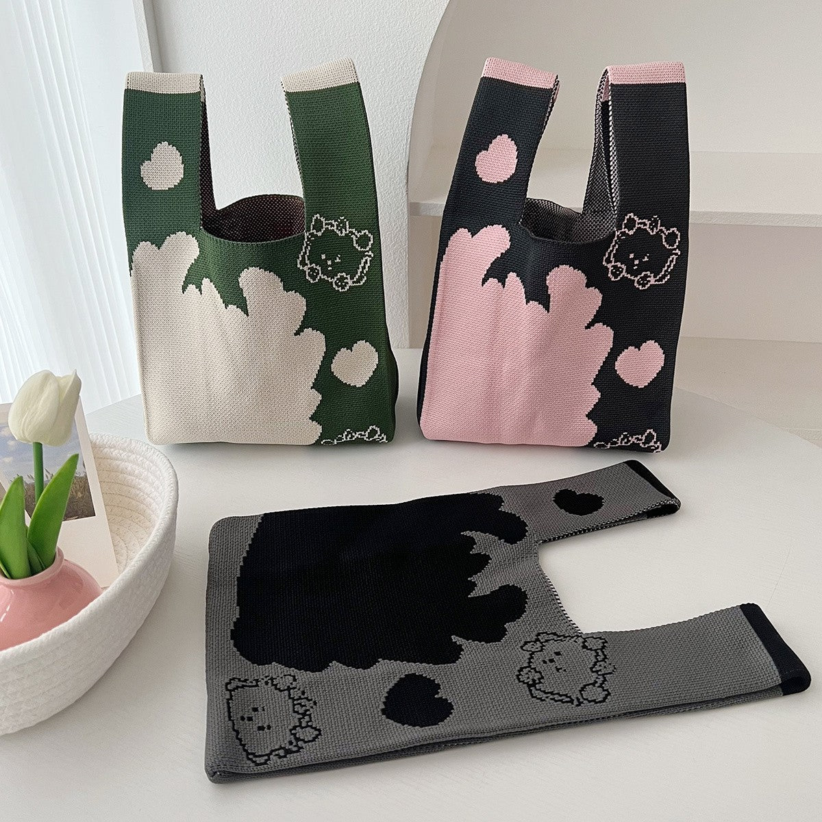 Cat Print Tote Bag