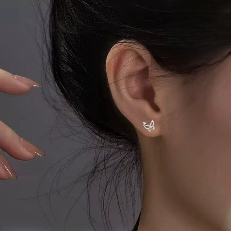 Open Wing Butterfly Stud Earrings